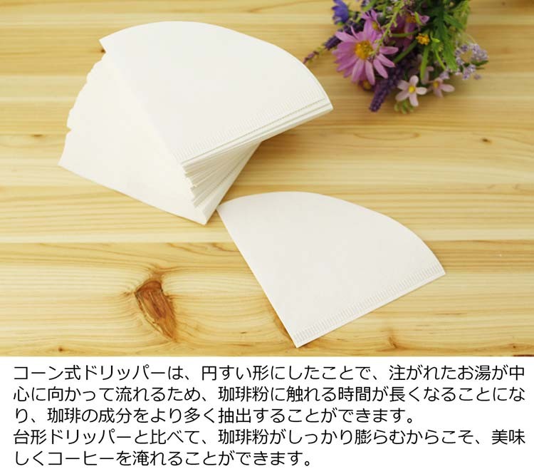 アバカ 円すい コーヒーフィルター 2-4杯用 白 AC4-100W ( 100枚 アバカ 円すい コーヒーフィルター 2-4杯用 白 AC4-100W ( 100枚