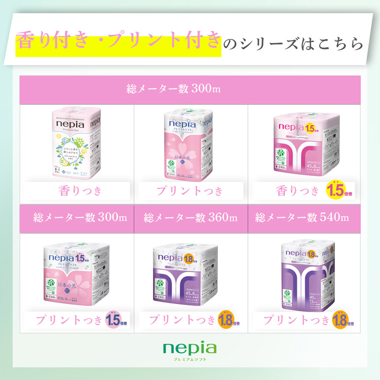 12ロール】トイレットペーパー ダブル プレミアムソフト 日本の
