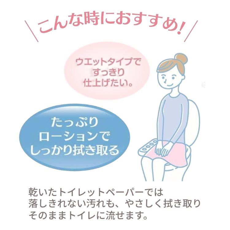 ネピア おしりセレブウェット 本体 トイレに流せる おしりふき洗浄