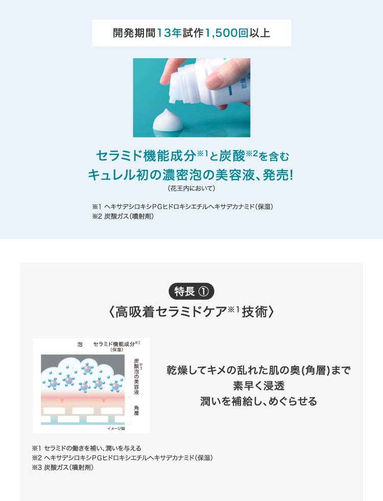 キュレル 潤浸保湿 泡美容液 ( 120g )/ 乾燥 セラミド(保湿)美容液