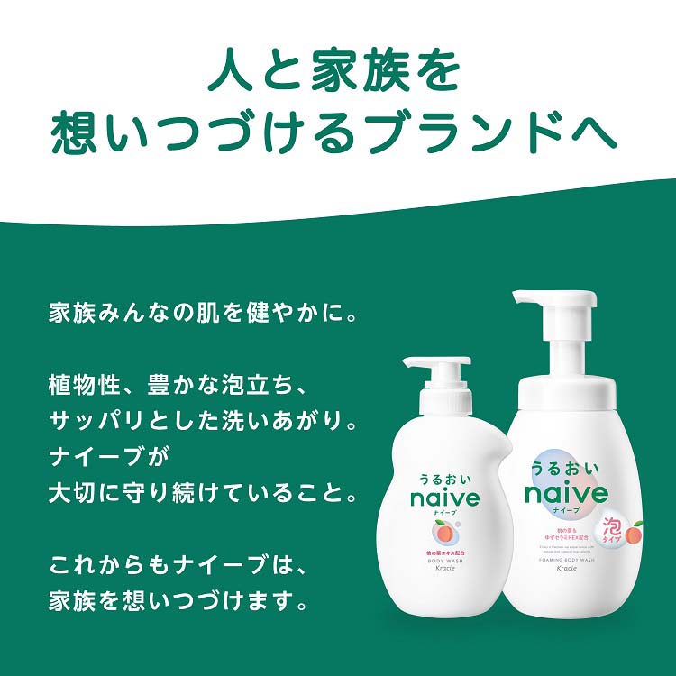 ナイーブ 泡で出てくるボディソープ ディープクリア ポンプ ( 600ml