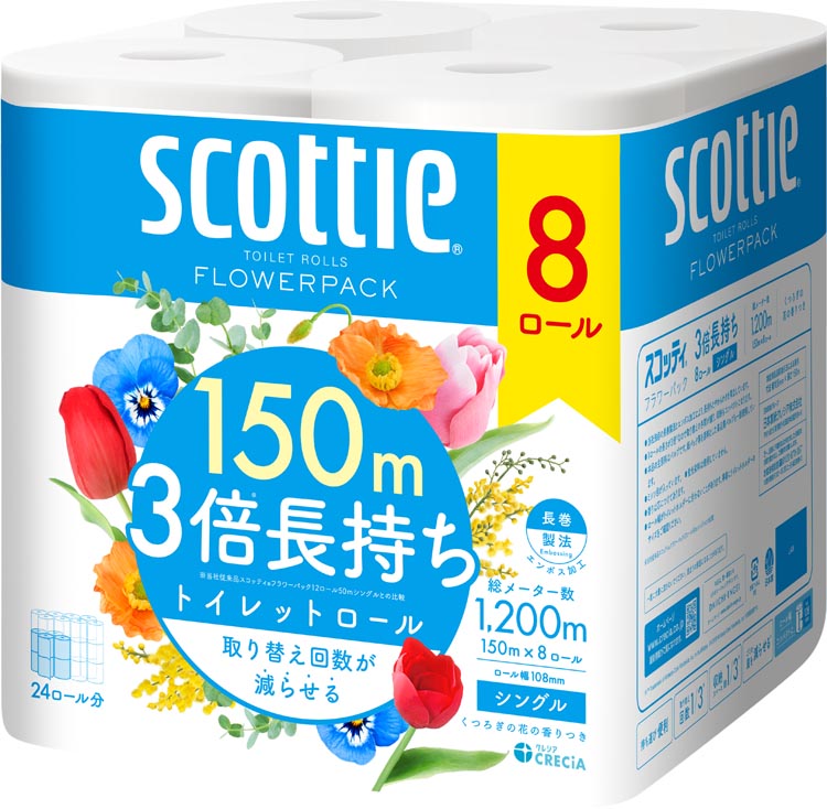 日本製紙 クレシア スコッティ フラワーパック 3倍長持ち