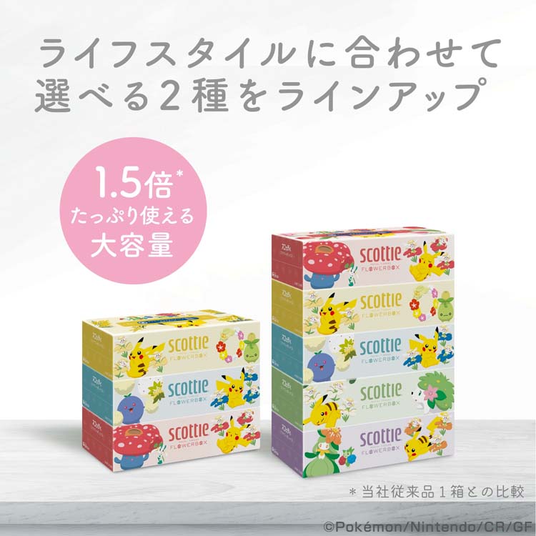 【未使用】ポケモン風呂桶 スコッティ当選品 レア オリジナル 日本製 ヒノキ スコッティ ティッシュ フラワーボックス ポケモン 大容量 ( 500枚(250