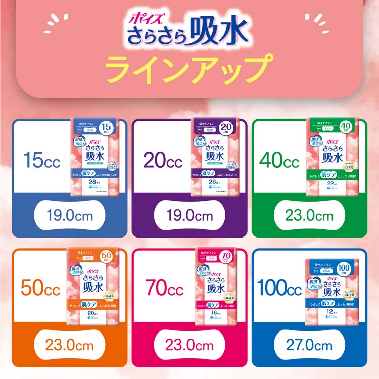 ポイズ さらさら吸水 吸水ナプキン 15cc まとめ買いパック ( 56枚