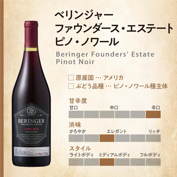 ベリンジャー ファウンダース・エステート ピノ・ノワール ( 750ml
