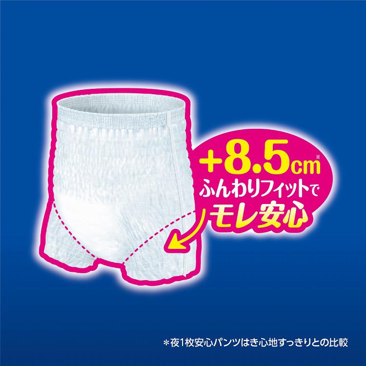 アテント 夜1枚安心パンツ 脚まわりロング丈 男女共用 M ( 18枚