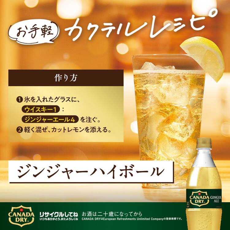 カナダドライ ジンジャーエール PET ( 350ml*24本入 )/ 炭酸水
