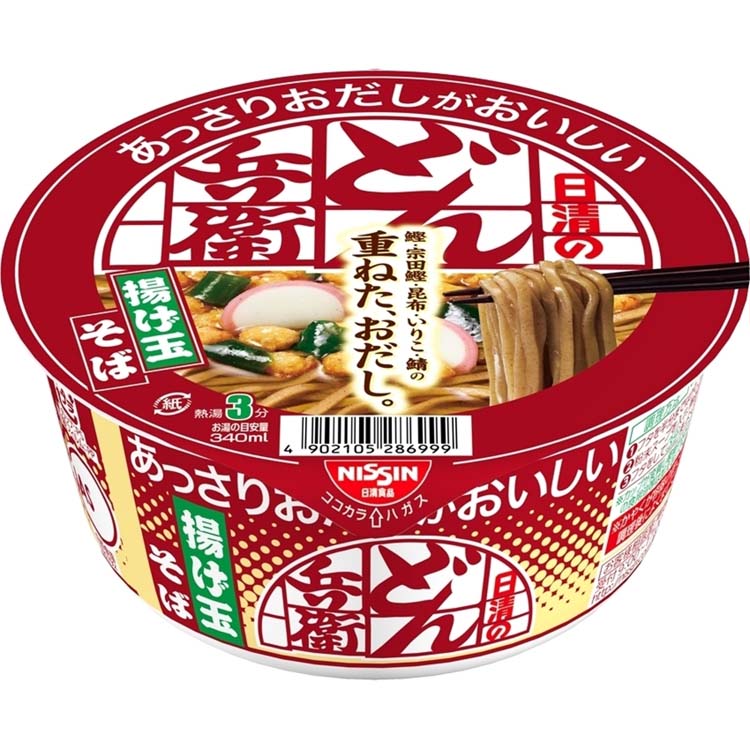 日清のあっさりおだしがおいしいどん兵衛 揚げ玉そば ( 69g×12食入