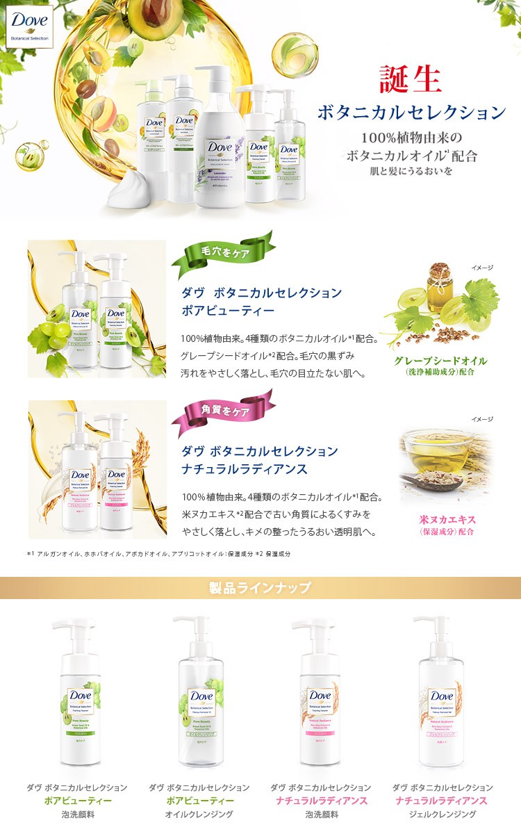 ダヴ ボタニカルセレクション ポアビューティー 泡洗顔料 ( 145ml