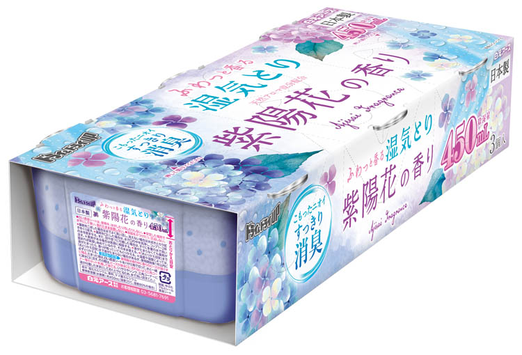 企画品)ドライ＆ドライUP 紫陽花の香り 除湿剤 450ml ( 3個入