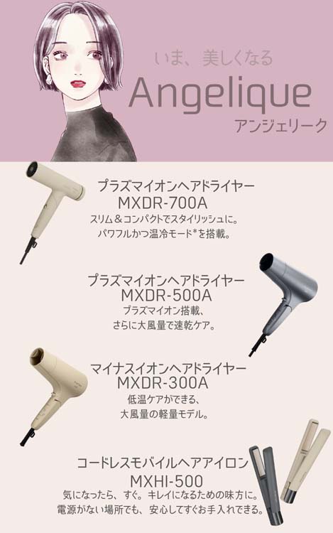 マクセル アンジェリーク プラズマイオンヘアドライヤー MXDR-500A-GY