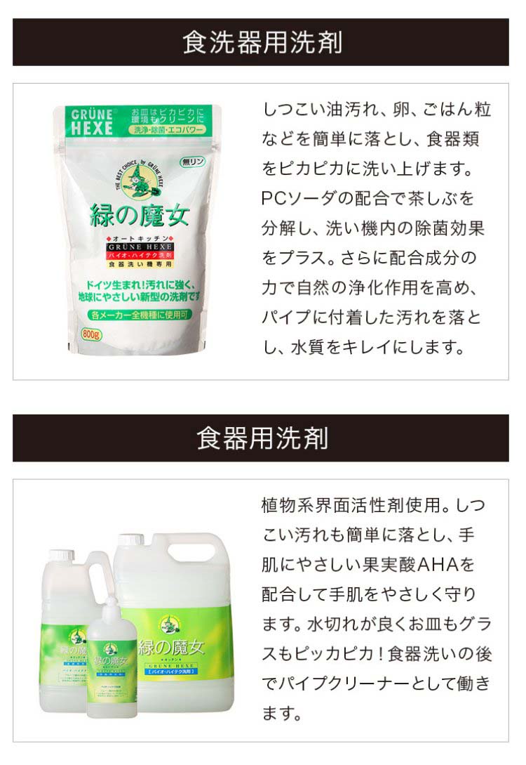 無料配達 ミマスクリーンケア 緑の魔女 キッチン 業務用 5L 食器用洗剤 弱酸性 ×10個セット fucoa.cl