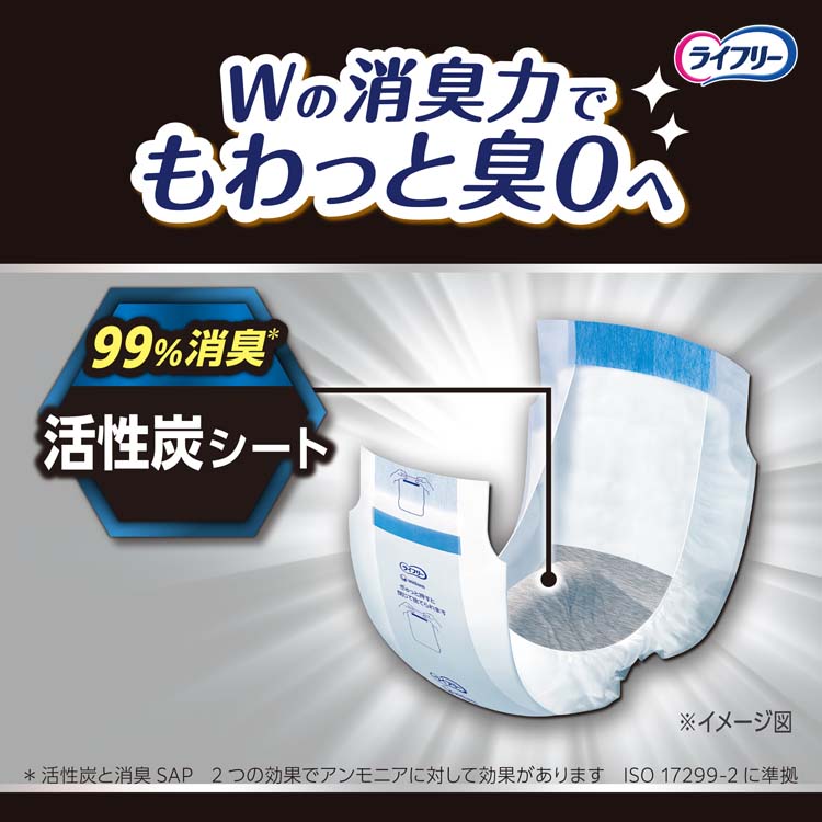 ライフリー ズレずに安心 消臭 紙パンツ専用尿とりパッド 4回 ( 16枚入