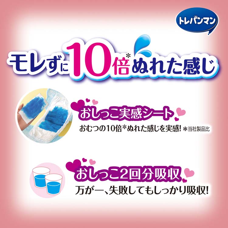 トレパンマン ピンク Lサイズ 9kg〜14kg ( 34枚入 )/ トレパンマン