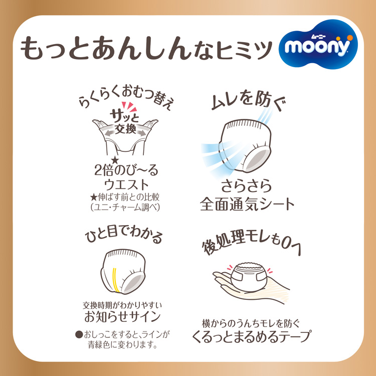 ムーニーマンナチュラルゆるうんちモレ安心パンツM 5kg〜10kg