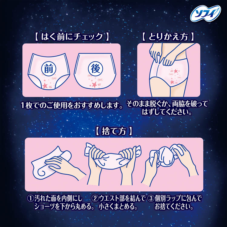 【朝花様】特価品SFO-1B【ユージンスリムボーイ】上下段 ソフィ 超熟睡 ショーツ 特に多い夜用 M L ( 5枚入 )/ ソフィ超熟睡