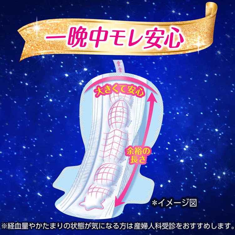 ソフィ 超熟睡ガード 涼肌 夜用 羽つき 360 ナプキン ( 20枚