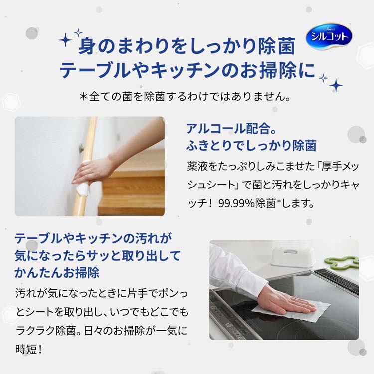 シルコット 99.99％除菌ウェットティッシュ 詰替 ( 320枚入*4個