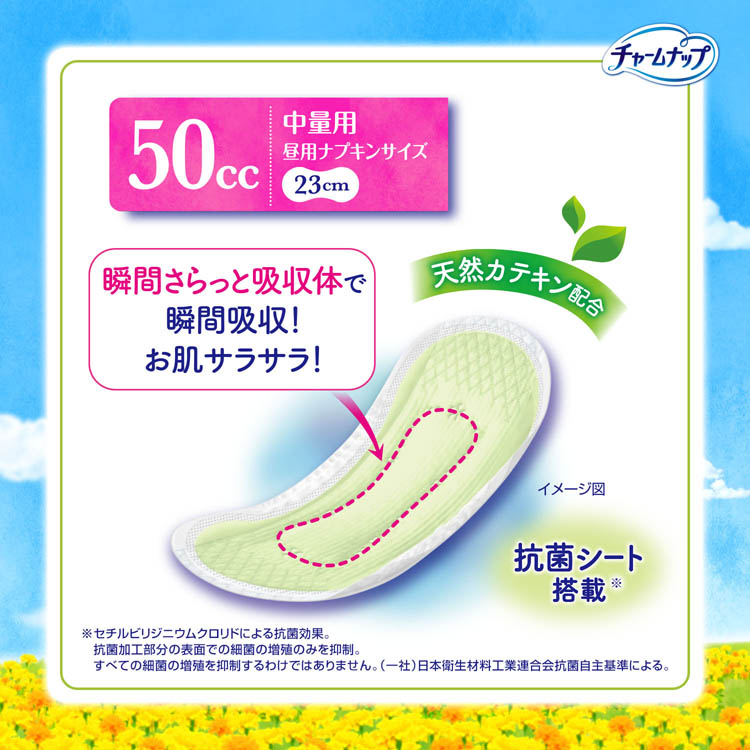 チャームナップ 吸水さらフィ 中量用 消臭タイプ 羽なし 50cc