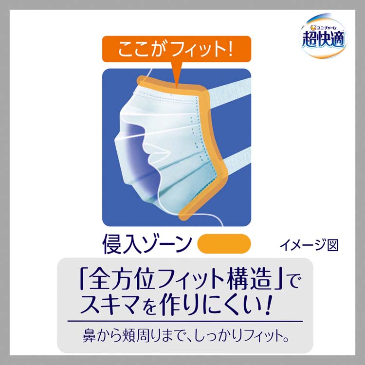 超快適マスク プリーツタイプ グレー ふつう ( 30枚入 )/ 超快適マスク