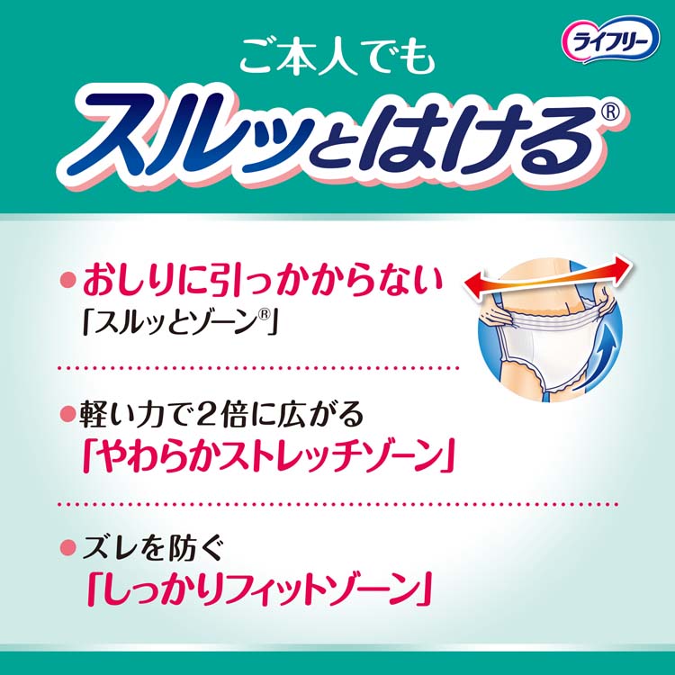 ライフリー パンツタイプ うす型軽快パンツ Sサイズ 2回吸収 大人用