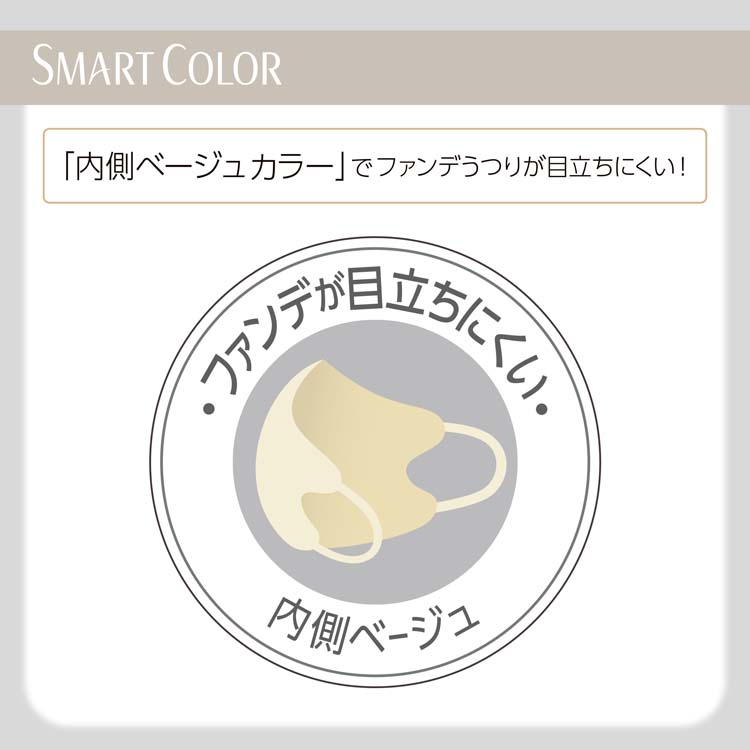 SMART COLOR Natural Beige 大きめ 不織布マスク ( 7枚入 )/ 超快適