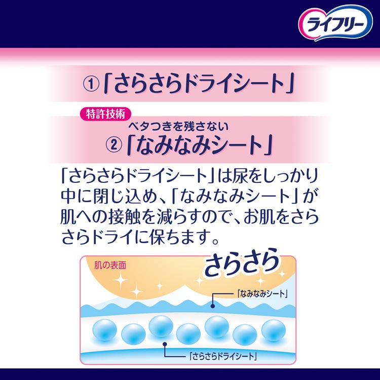 ライフリー 一晩中お肌あんしん 尿とりパッド 4回分 ( 33枚入