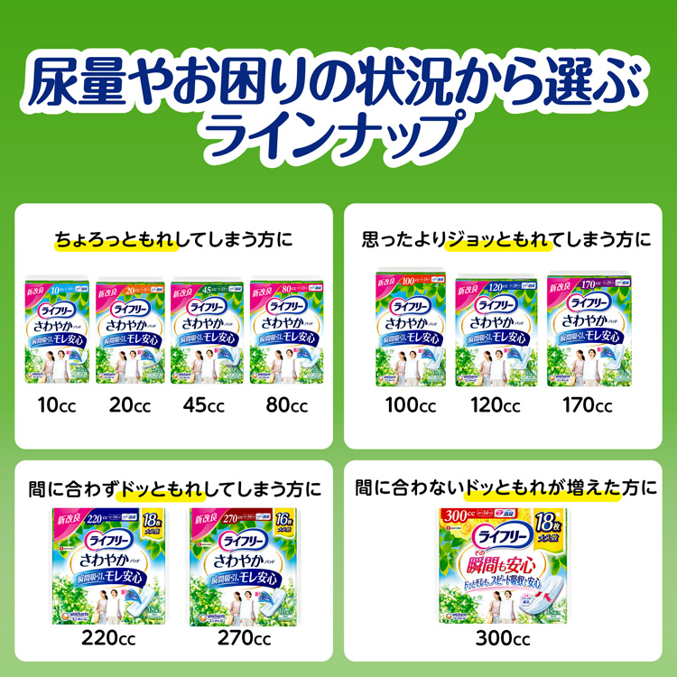 ライフリー さわやかパッド 220cc 女性用 尿ケアパッド 34cm ( 18枚入