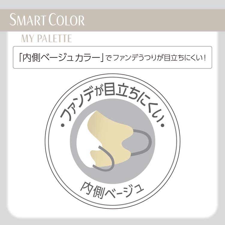 SMARTCOLOR MyPalette White×Grayふつう 不織布マスク ( 7枚入 )/ 超