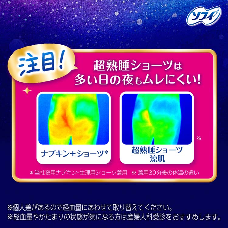 ソフィ 超熟睡ショーツ 涼肌 ML 夜用 生理用ナプキン ( 5枚入