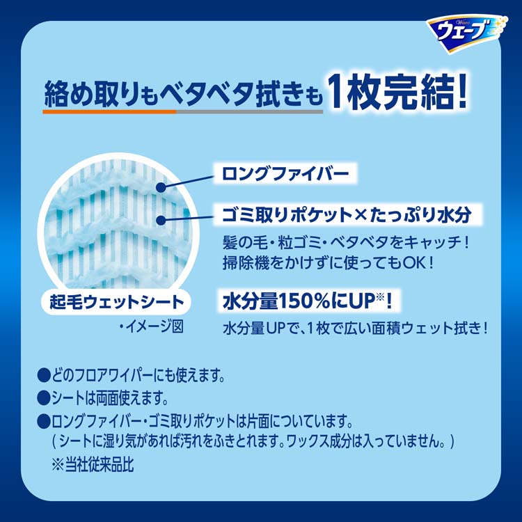 ウェーブ 1枚完結 フロア用ウェットシート ( 12枚×2個 )/ ウェーブ