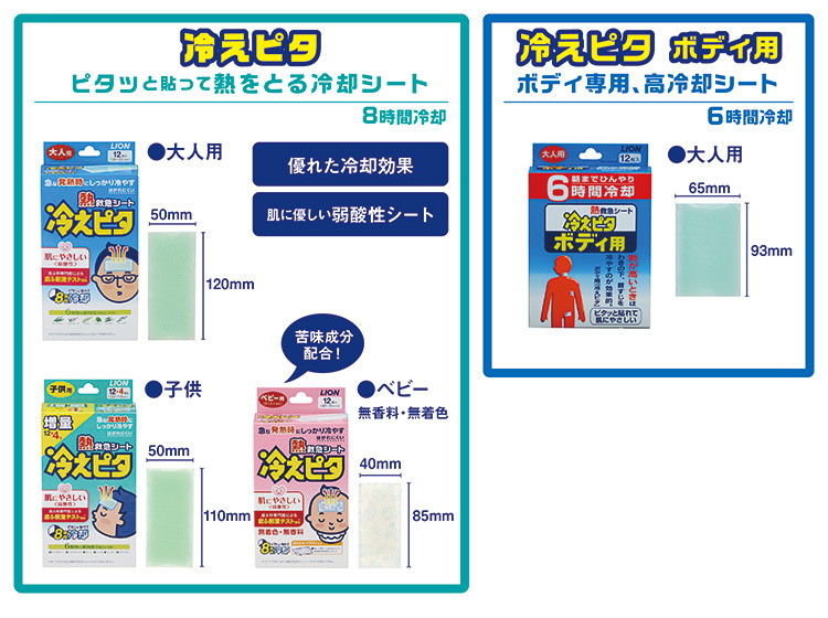 冷えピタ 8時間冷却 大人用 ( 12枚入 )/ 冷えピタ :4903301016717:爽快ドラッグ - 通販 - Yahoo!ショッピング