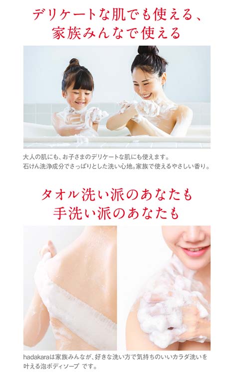 hadakara(ハダカラ) 泡で出てくるサラサラfeelボディソープ 本体