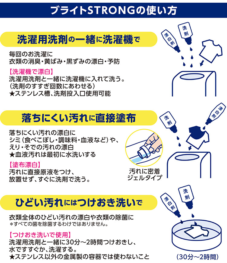 ブライトストロング 酸素系衣類用漂白剤 液体濃縮 本体 ( 510ml
