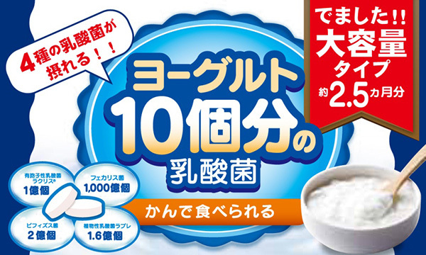 ヨーグルト10コ分の乳酸菌 大容量 ( 200mg*154粒 )/ : 爽快ドラッグ
