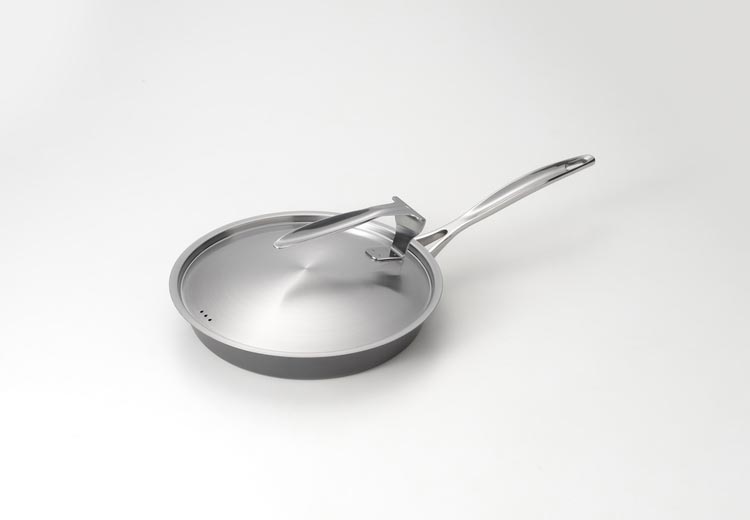涅 IH対応 窒化鉄フライパン 24cm スタンド式ステンレス蓋付 MB-2580