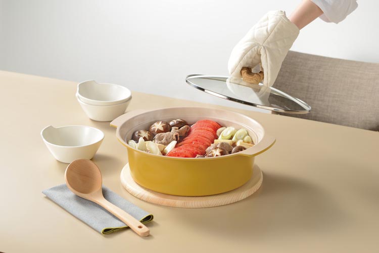 和平フレイズ アルモンデ IH対応卓上鍋27cm(イエロー) RB-3309 ( 1個