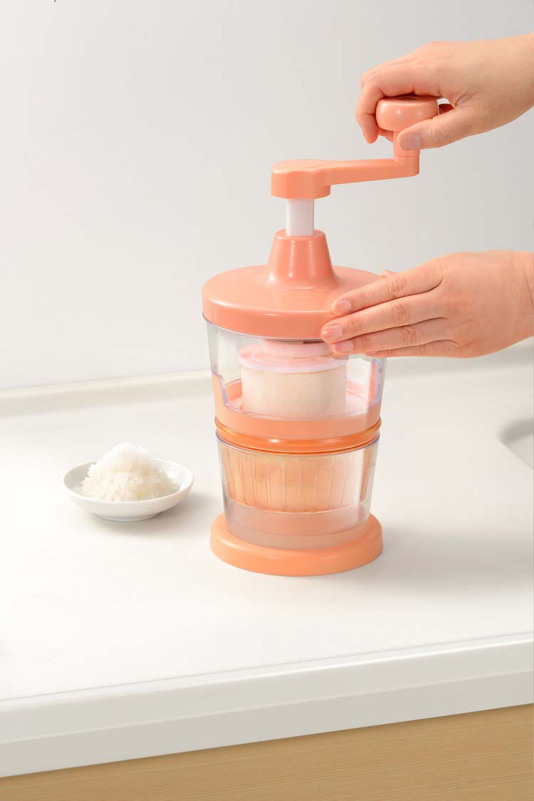 カラフルスマイル 回転大根おろし器 水切容器付 ME-7259 ( 1個