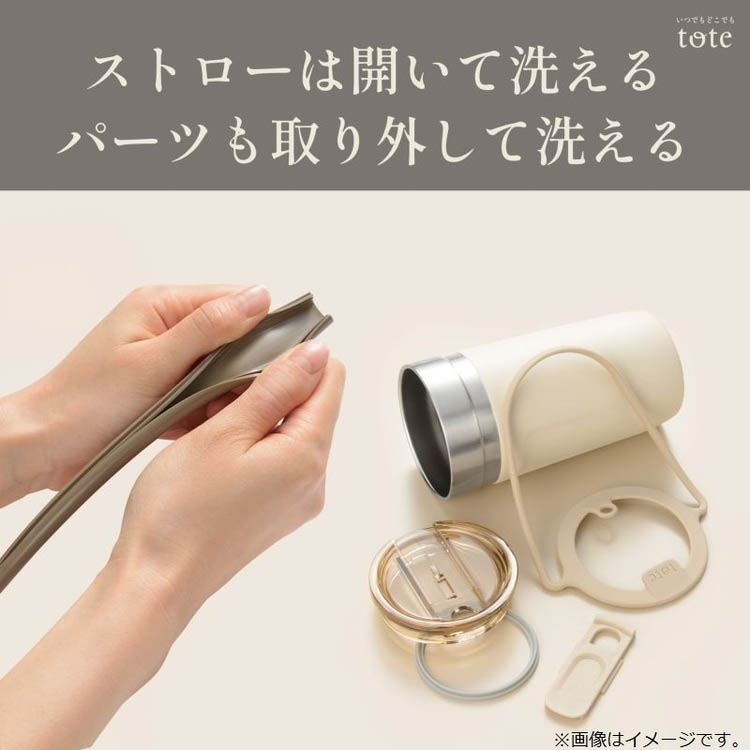 和平フレイズ トート ストロー付3Wayタンブラー 520ml チャコール RH