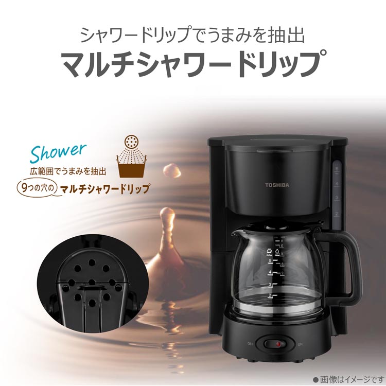 東芝 コーヒーメーカー ペーパーレスフィルター しずく防止弁 自動保温