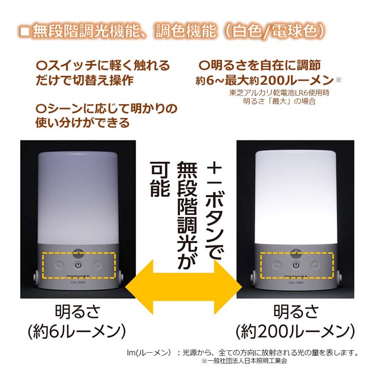 東芝 センサー付きLEDランタン LKL-4000(W) ( 1台 )/ 東芝(TOSHIBA