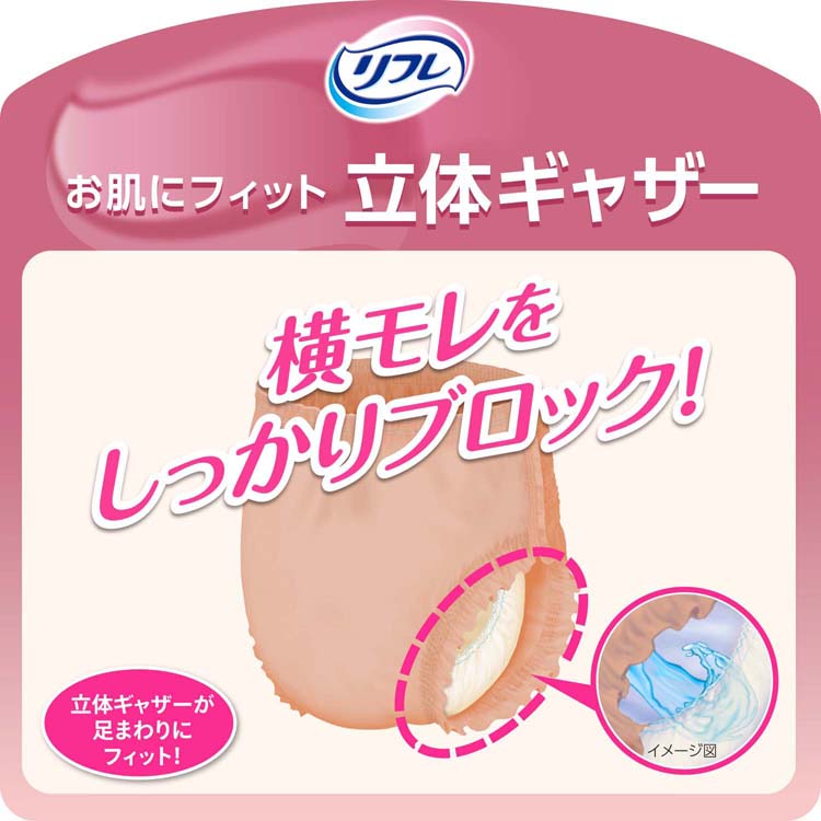 リフレ はくパンツ 下着のようなベージュタイプ 2回吸収 M ( 22枚入