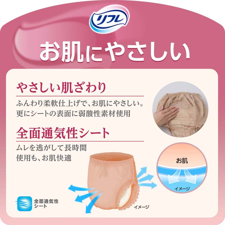 リフレ はくパンツ 下着のようなベージュタイプ 2回吸収 M ( 22枚入