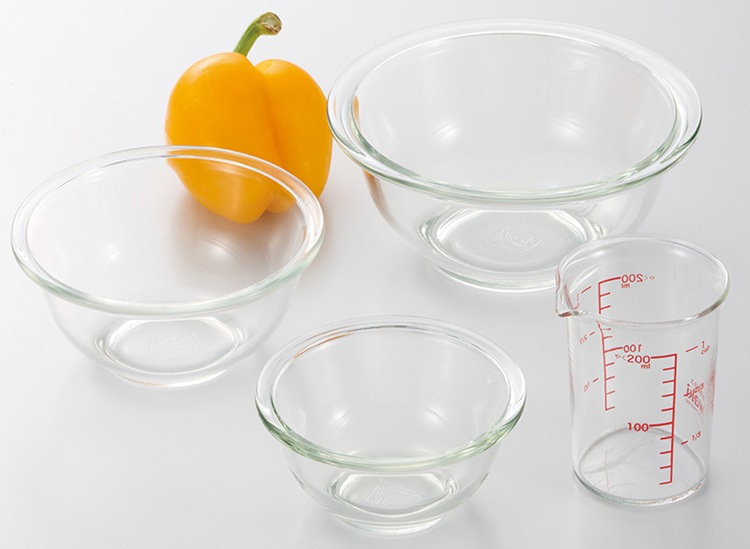 イワキ(iwaki) ボウル3点＆メジャーカップセット PS-BO-3B1M ( 1セット