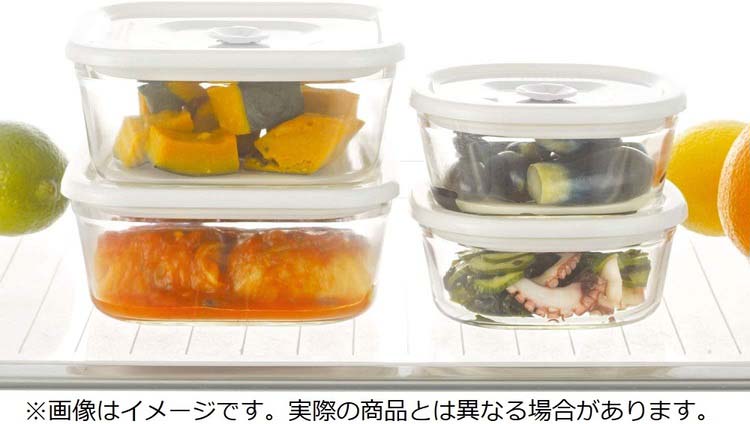iwaki 密閉パック＆レンジ 角型 450ml ホワイト C3247MP-W ( 1個