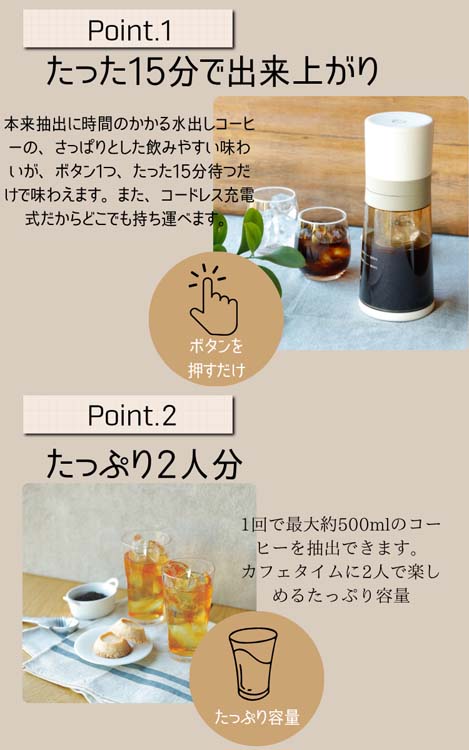 シーシーピー 水出しコーヒーメーカー Cool Barista BJ-CB98-VY ( 1台