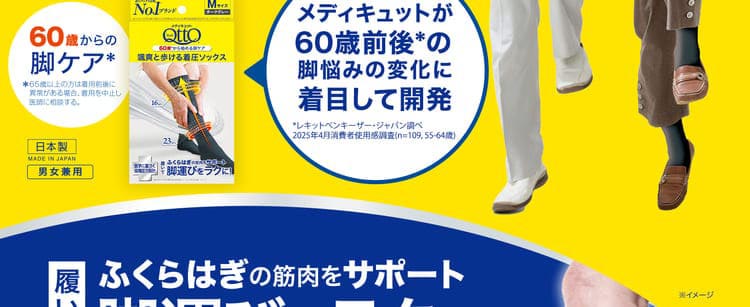 メディキュット 颯爽と歩ける着圧ソックス S ( 1足 )/ メディキュット