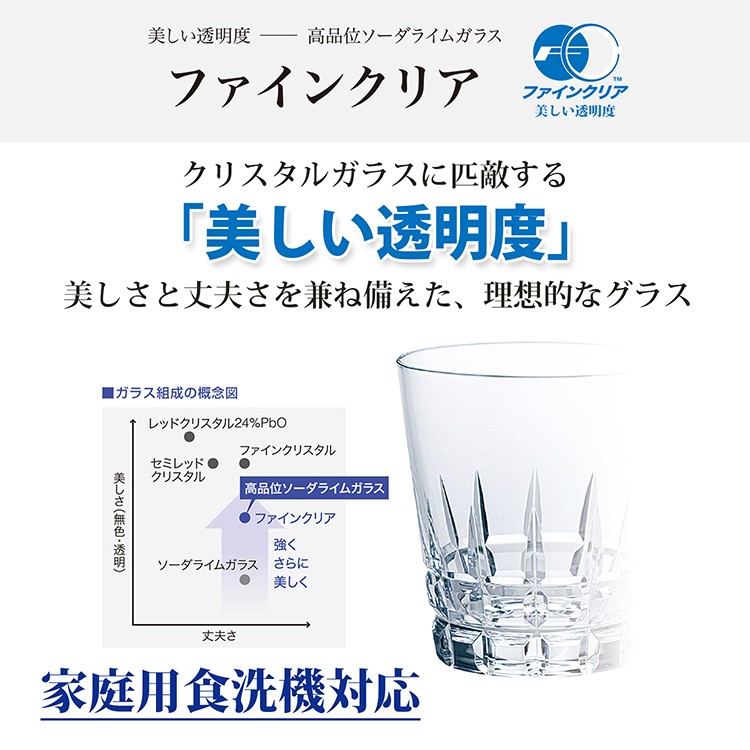 タンブラーセット ステムグラスセット 食洗器対応 日本製 クリア G101