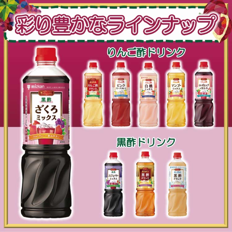 ミツカン ビネグイット 黒酢 ざくろミックス 6倍濃縮 業務用 ( 1000ml