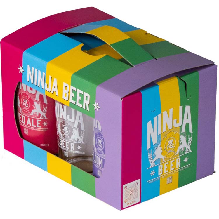 NINJA BEER 5種+グラスセット ( 350ml×5本入 )/ 日本ビール : 爽快